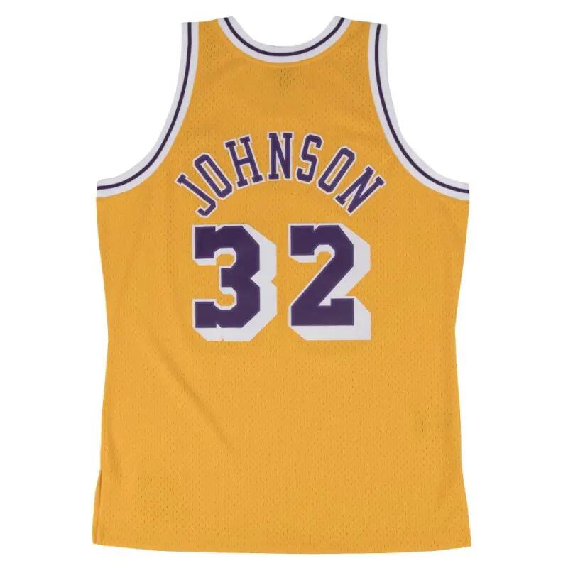 Maillot NBA Magic Johnson Los Angeles Lakers 1984-85 Mitchell & ness Hardwood Cl 2/2