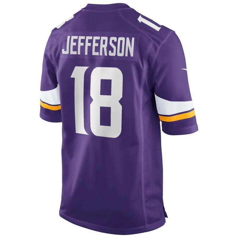 Maillot NFL Justin Jefferson Minnesota Vikings Nike Home Violet 2/2