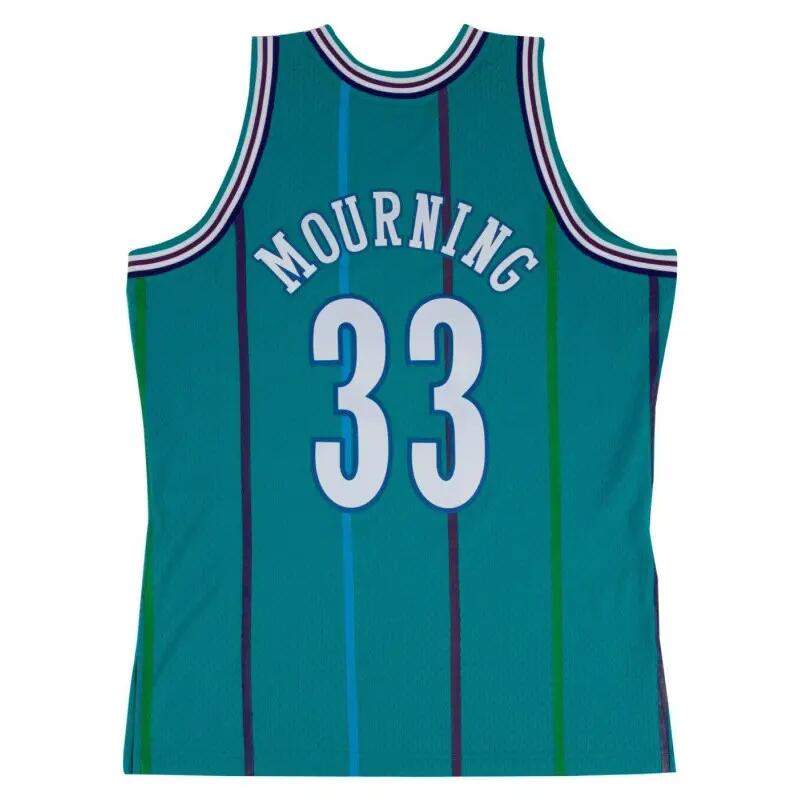 Maillot NBA Alonzo Mourning Charlotte Hornets 1992-93 Mitchell & ness Hardwood C 2/2