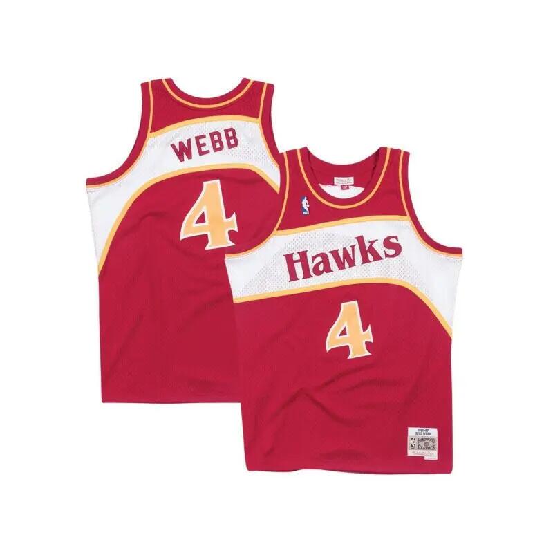Maillot NBA Spud Webb Atlanta Hawks 1986-87 Mitchell & ness swingman Hardwood Cl 2/2