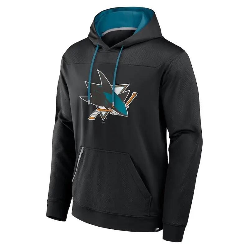 Sweat à capuche NHL San Jose Sharks Fanatics Defender Noir 1/2