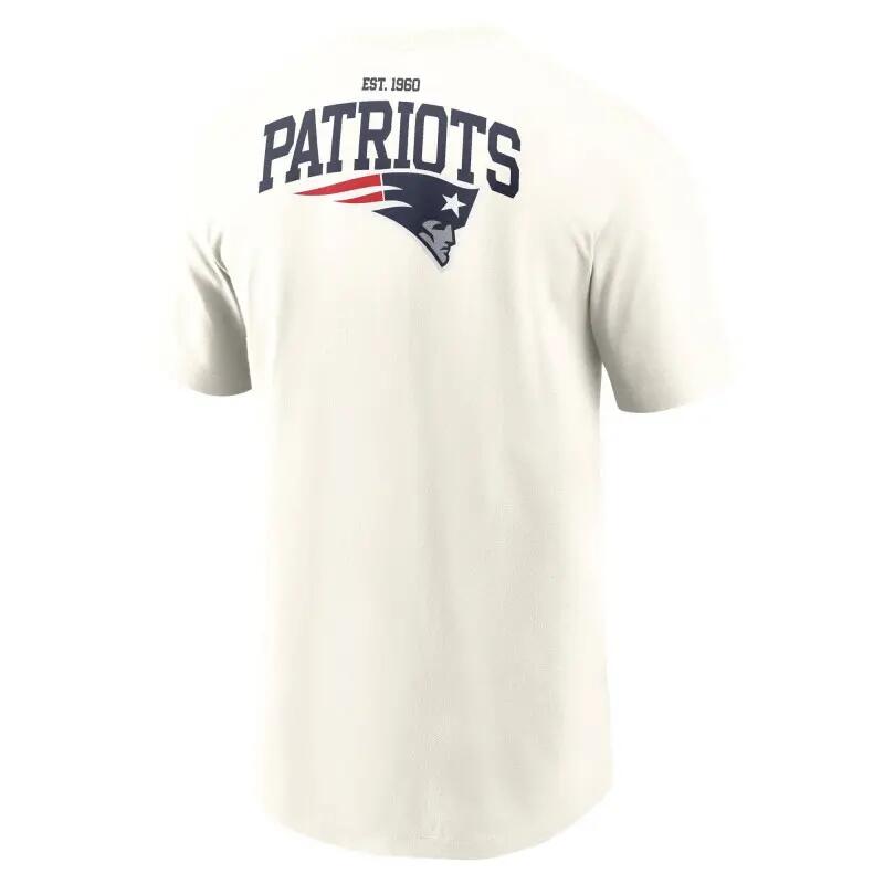 T-shirt NFL New England Patriots Nike Essential Cotton Blanc 3/3