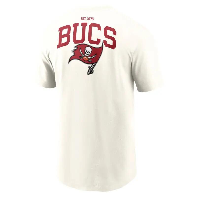 T-shirt NFL Tampa Bay Buccaneers Nike Essential Cotton Blanc 3/3