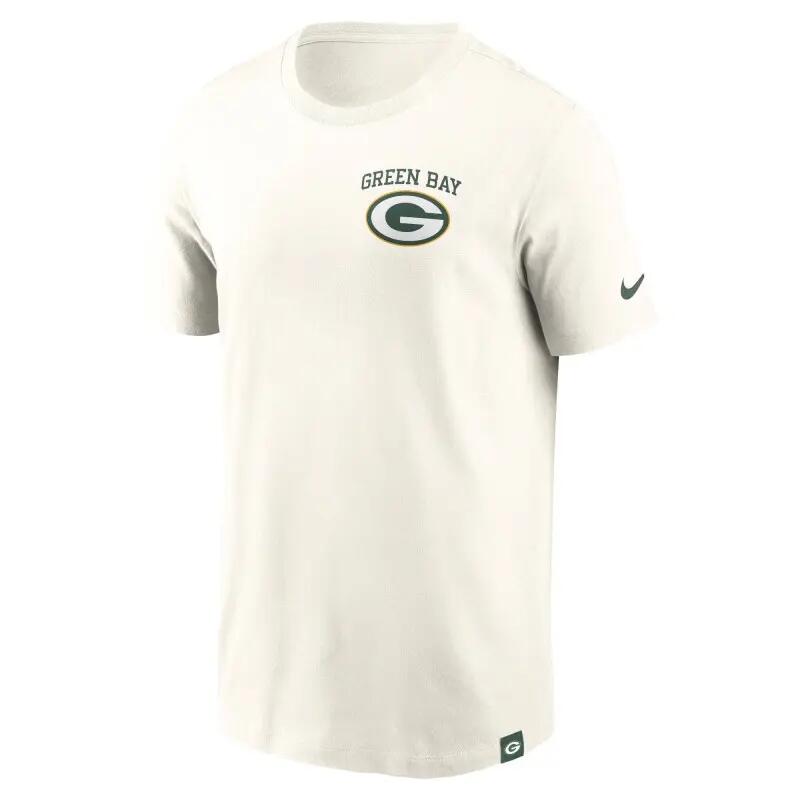 T-shirt NFL Greenbay Packers Nike Essential Cotton Blanc 2/3