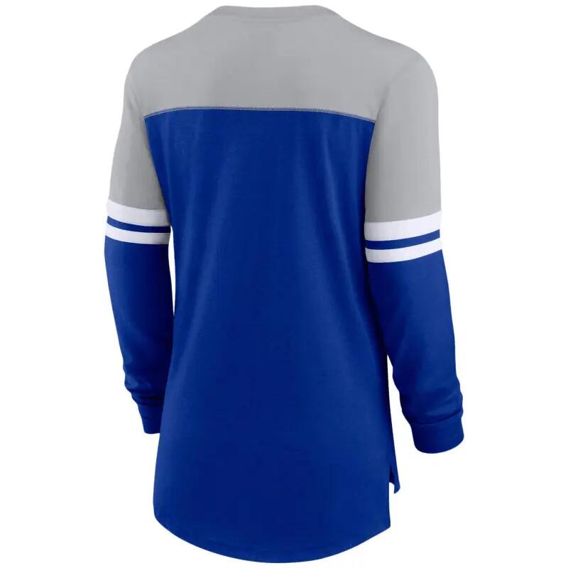 T-shirt Manches longues NFL Dallas Cowboys Nike LS Raglan Fashion Bleu pour Femm 2/4
