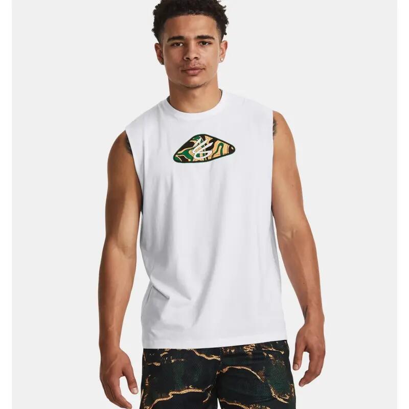 Débardeur Under Armour Curry Blanc pour homme 1/2