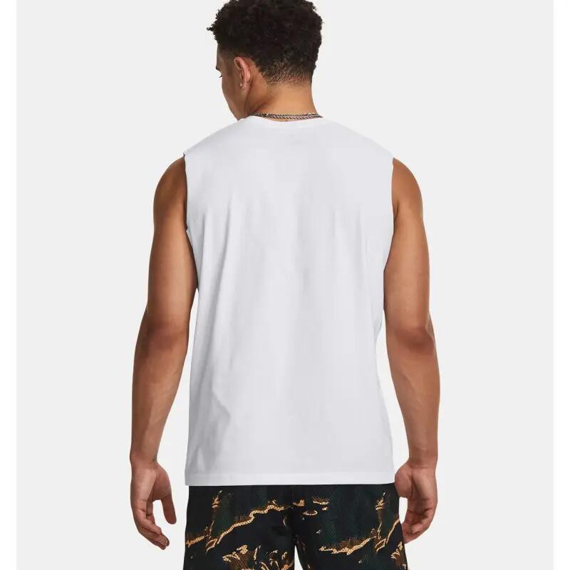 Débardeur Under Armour Curry Blanc pour homme 2/2
