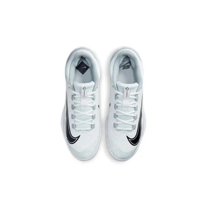 Crampons de Baseball métal Nike Alpha Huarache Elite 4 low Blanc 5/5