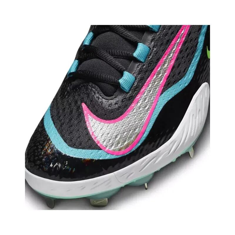 Crampons de Baseball métal Nike Alpha Huarache Elite 4 low "Black Teal Pink" 5/5