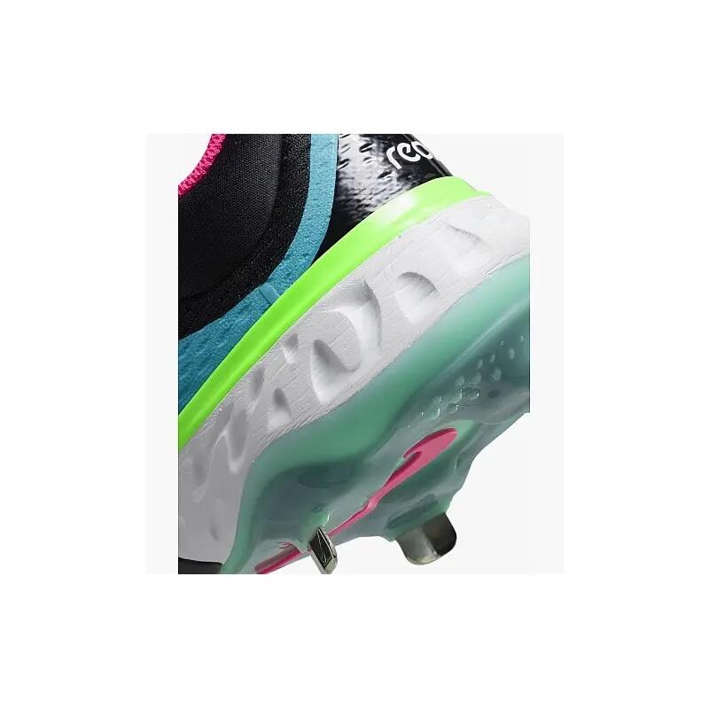 Crampons de Baseball métal Nike Alpha Huarache Elite 4 low "Black Teal Pink" 4/5