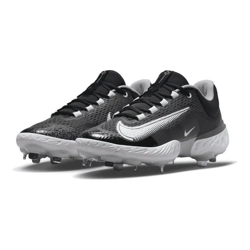 Crampons de Baseball métal Nike Alpha Huarache Elite 4 low Noir 2/4