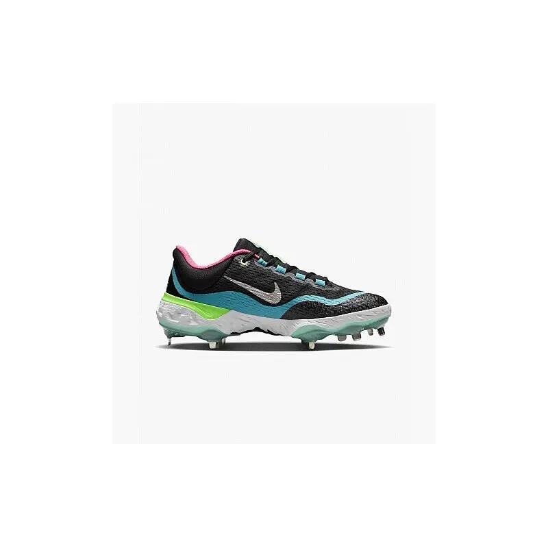 Crampons de Baseball métal Nike Alpha Huarache Elite 4 low "Black Teal Pink" 2/5