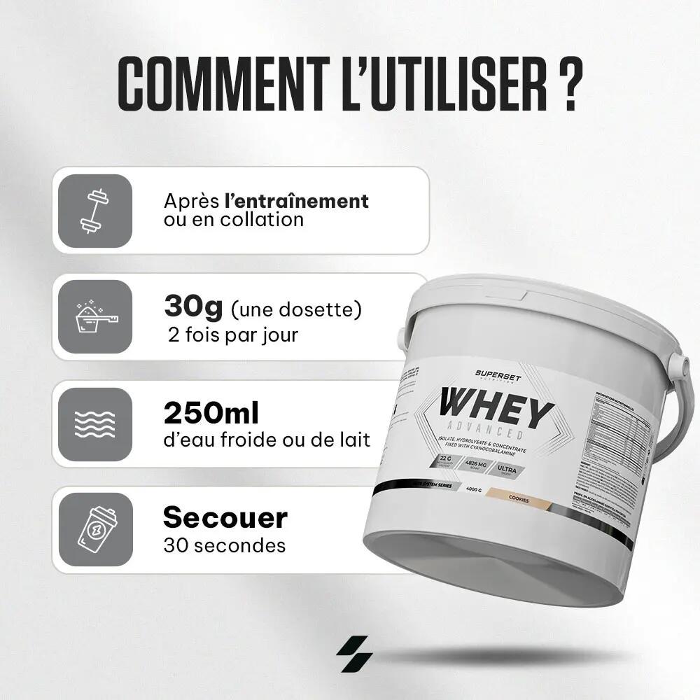 Whey Protéine | 100% Whey Proteine Advanced (4kg) | Chocolat 2/7