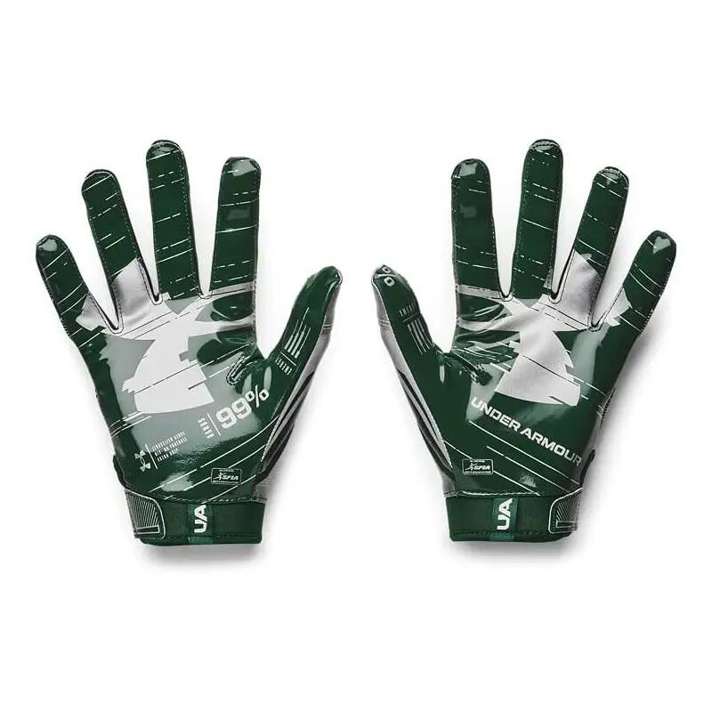 Gants de football américain Under armour F8 Vert 2/2