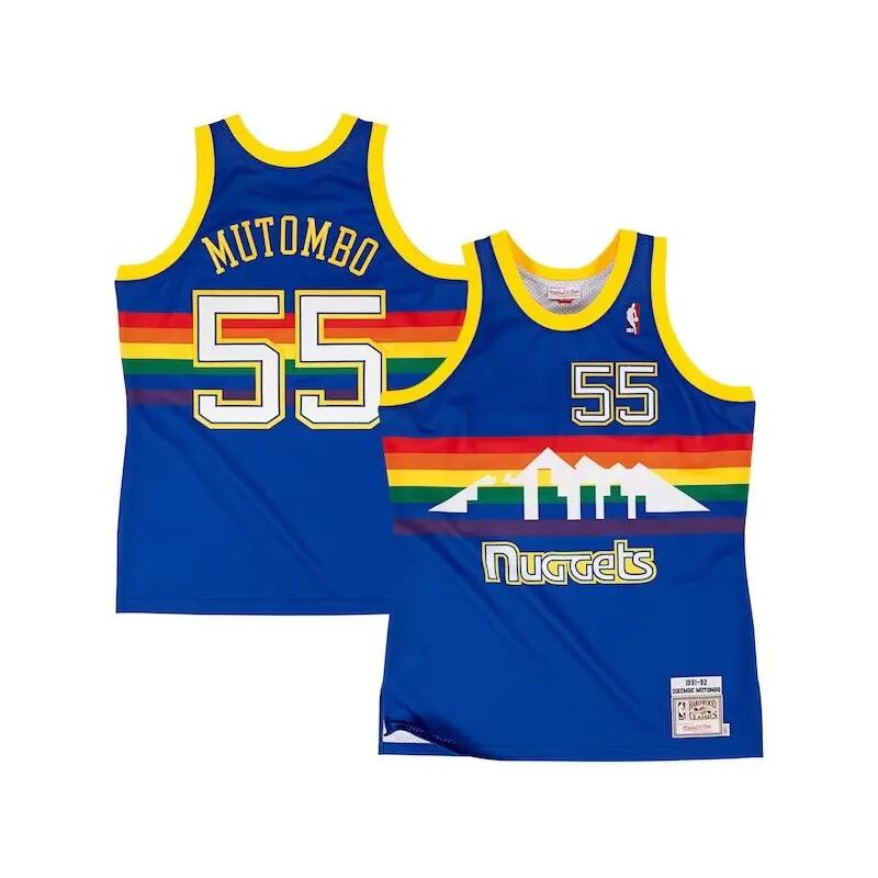 Maillot NBA Dikembe Mutombo Denver Nuggets 1991-92 Mitchell & ness Hardwood Clas 2/5