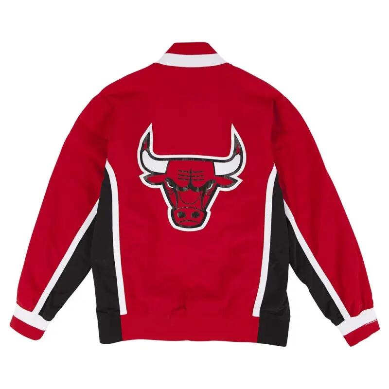 Warm up NBA Chicago Bulls 1992-93 Mitchell & Ness Authentic Jacket Rouge pour Ho 2/3