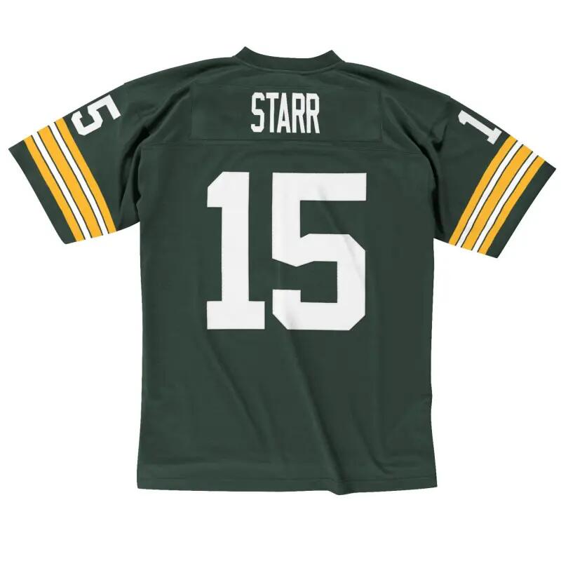 Maillot NFL Bart Starr Greenbay Packers 1969 Mitchell & Ness Legacy Retro Vert p 2/2