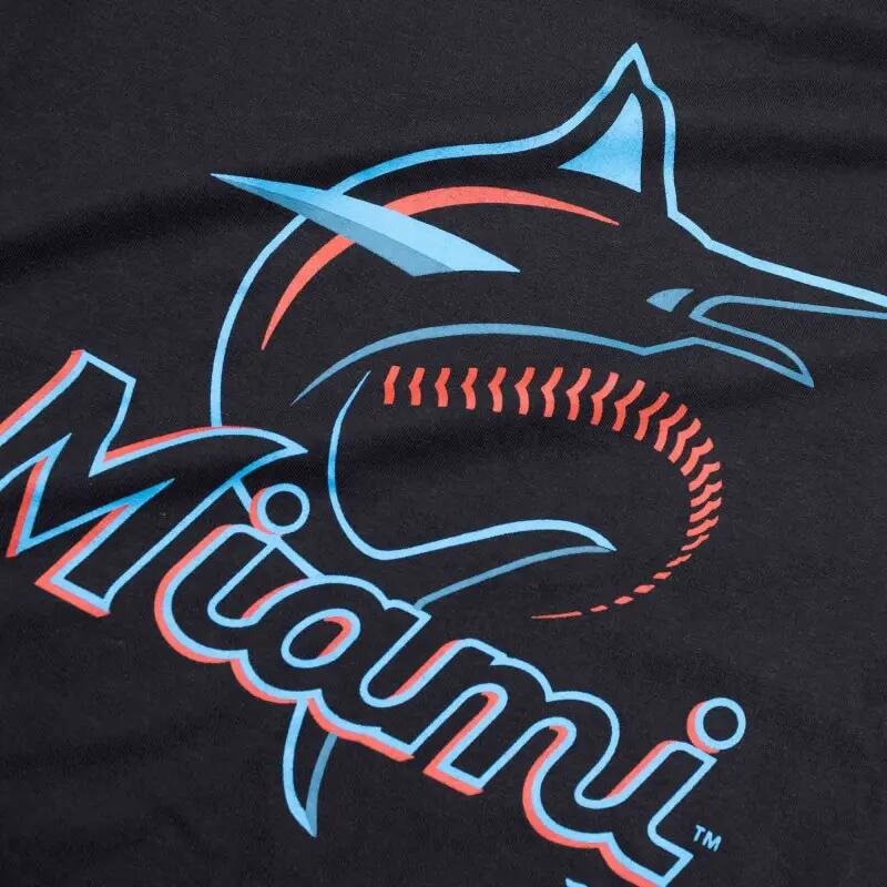 T-Shirt MLB Miami Marlins Fanatics Mid Essentials Crest Noir pour Homme 3/3