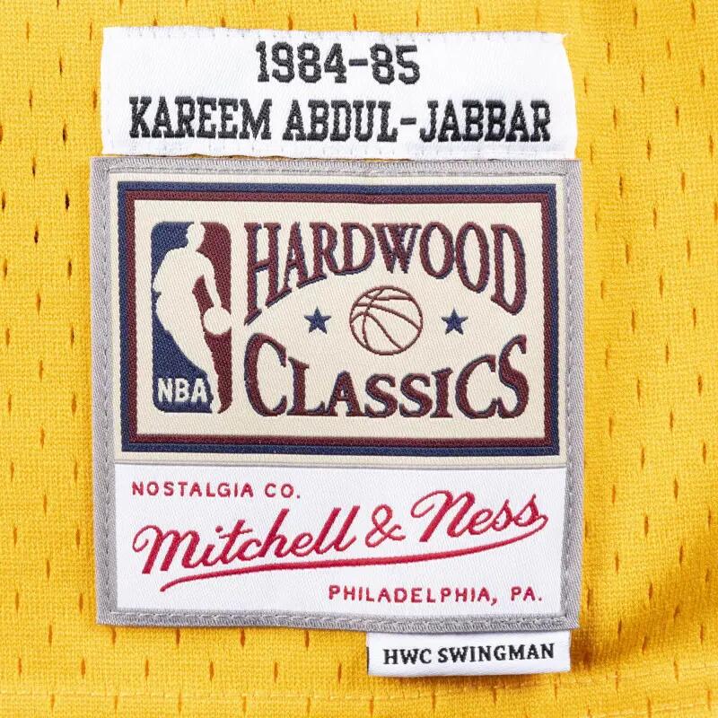 Maillot NBA Kareem Abdul-Jabbar Los Angeles Lakers 1984-85 Mitchell & ness Hardw 3/3