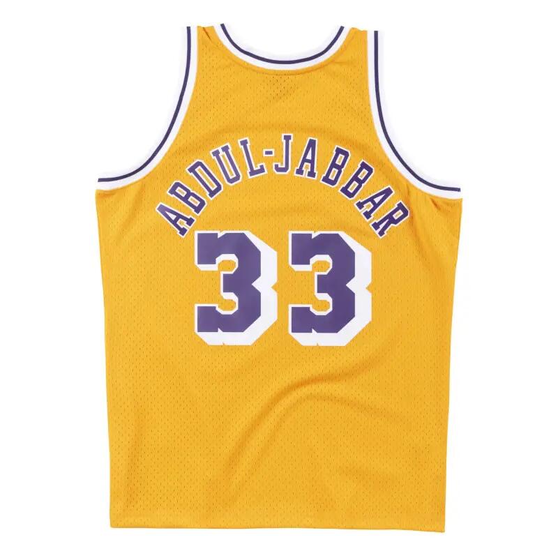 Maillot NBA Kareem Abdul-Jabbar Los Angeles Lakers 1984-85 Mitchell & ness Hardw 2/3