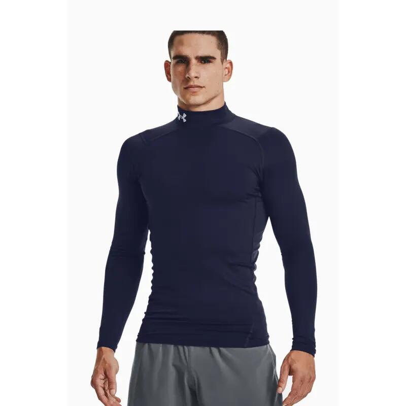 Maillot de compression à manches longues Under Armour ColdGear Mock Bleu marine 2/3