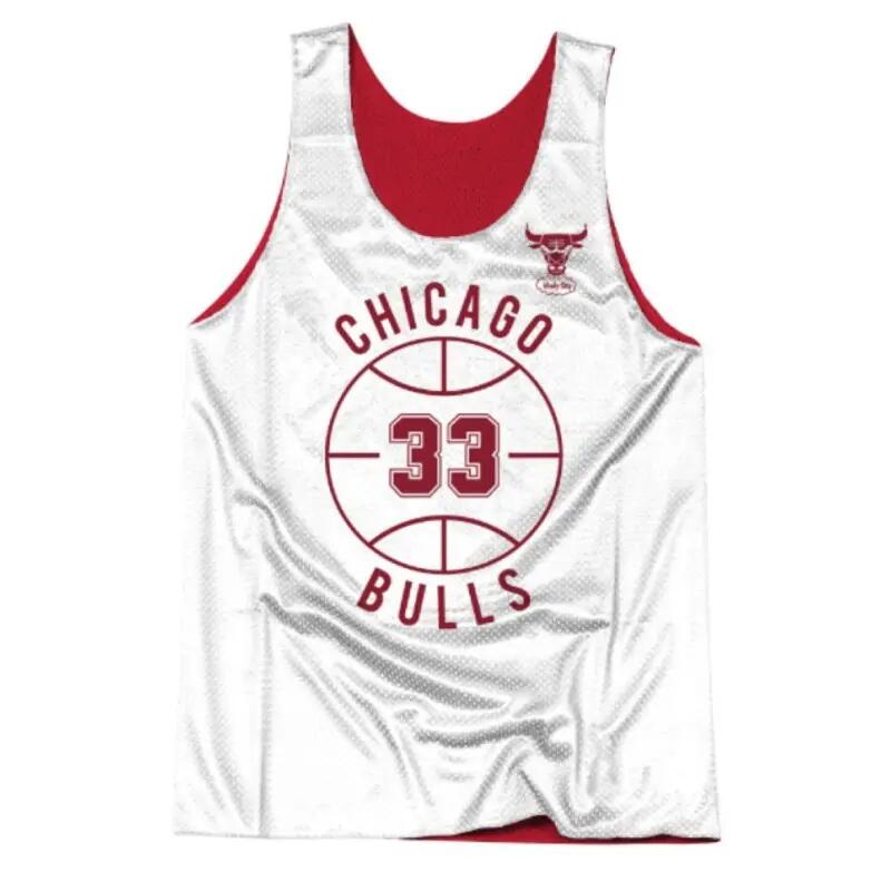 Maillot NBA Réversible Scottie Pippen Chicago Bulls Mitchell & ness Rouge 3/3