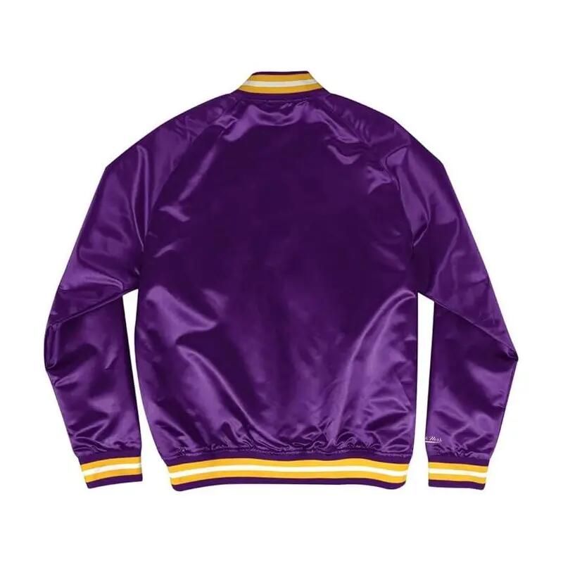 Blouson NBA Los Angeles Lakers Mitchell & Ness Lightweight Satin Violet 2/2