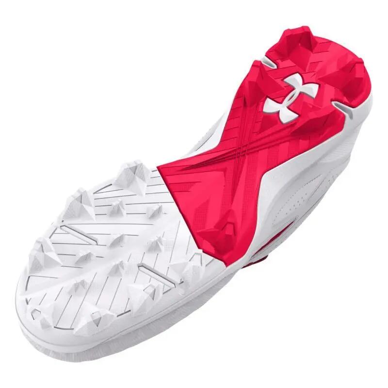 Crampons de baseball moulés Under armour Leadoff Low RM 3 moulés Rouge 3/3
