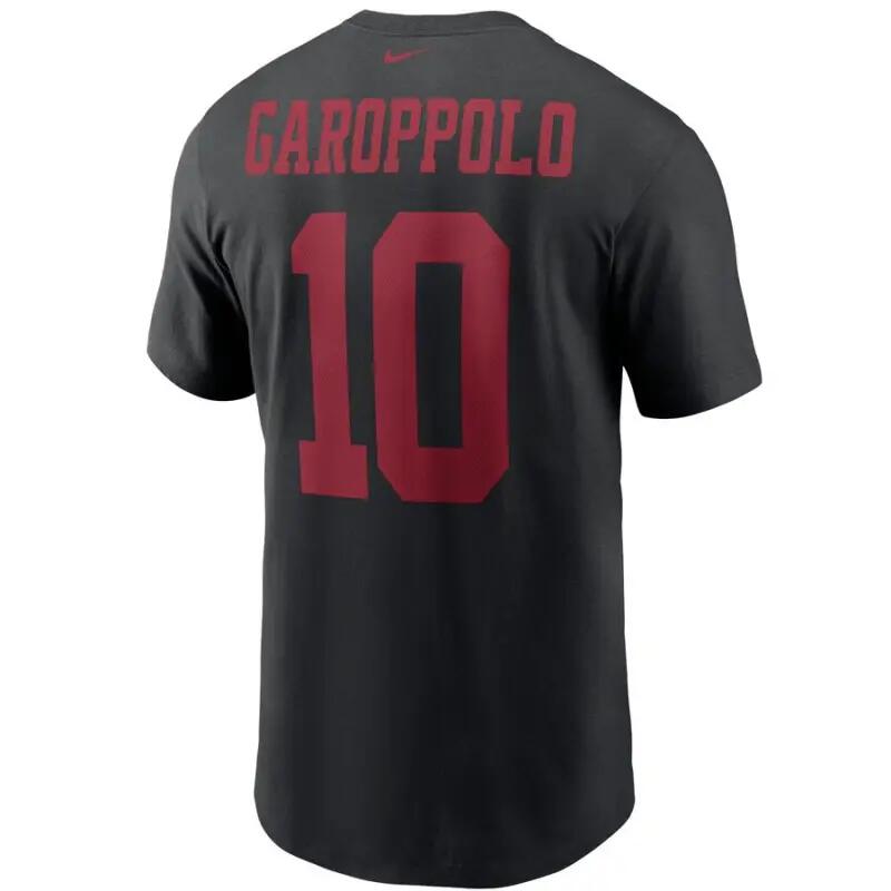 T-shirt NFL Jimmy Garoppolo San Francisco 49ers Nike Name & number Noir pour hom 2/2