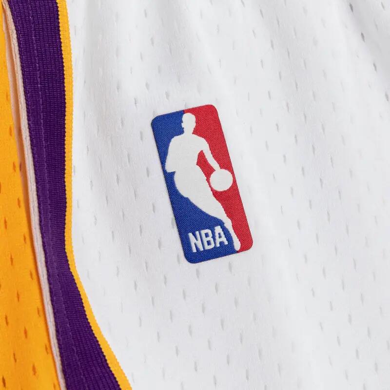 Short NBA Los Angeles Lakers 2009-10 Mitchell & Ness Swingman Blanc 4/4