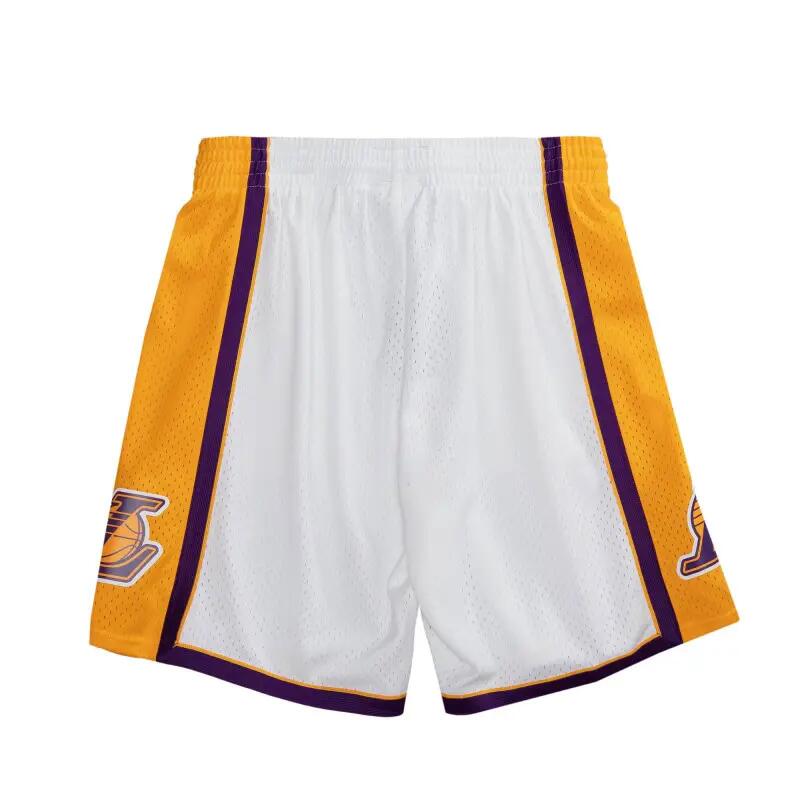 Short NBA Los Angeles Lakers 2009-10 Mitchell & Ness Swingman Blanc 2/4