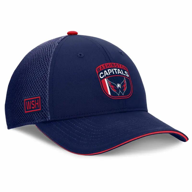 Casquette NHL Washington Capitals Fanatics Authentic Pro Draft 2024 Trucker Bleu 2/3