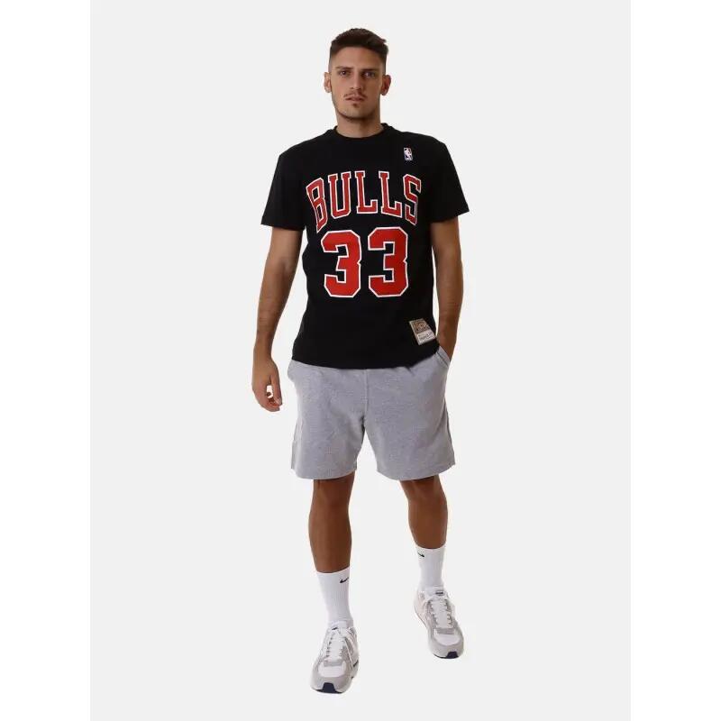 T-Shirt NBA Scottie Pippen Chicago Bulls Mitchell & Ness Name and number noir 5/5