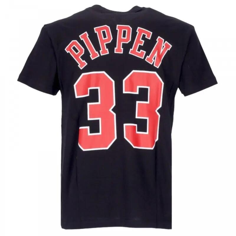 T-Shirt NBA Scottie Pippen Chicago Bulls Mitchell & Ness Name and number noir 2/5