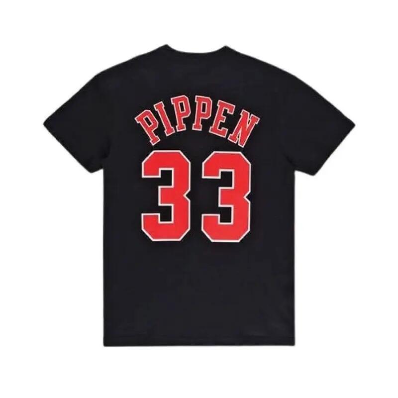 T-Shirt NBA Scottie Pippen Chicago Bulls Mitchell & Ness Name and number noir 4/5