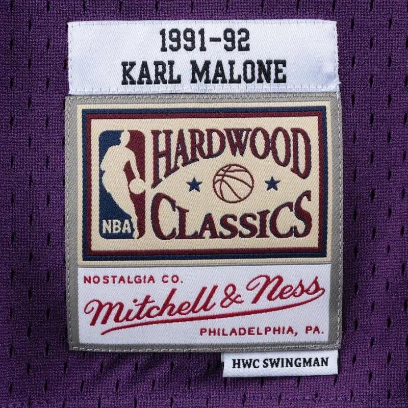 Maillot NBA Karl Malone Utah Jazz 1991-92 Mitchell & ness Hardwood Classic swing 3/3