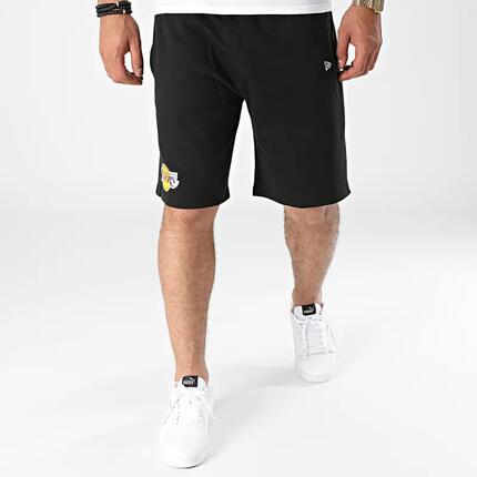 Short NBA Los Angeles Lakers New Era Team Logo Noir pour homme