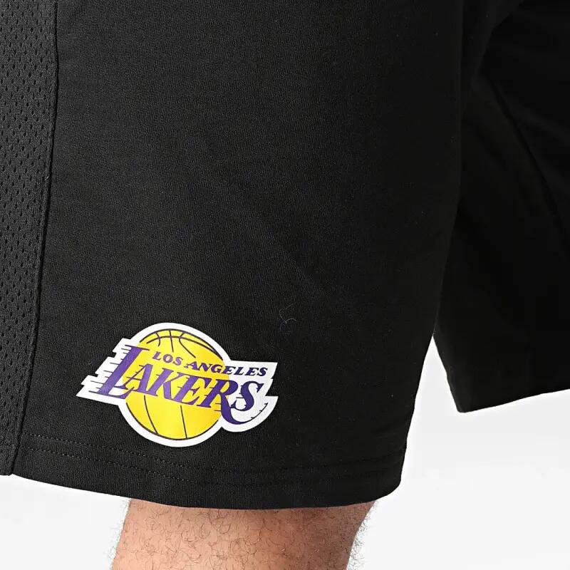 Short NBA Los Angeles Lakers New Era Team Logo Noir pour homme 3/3