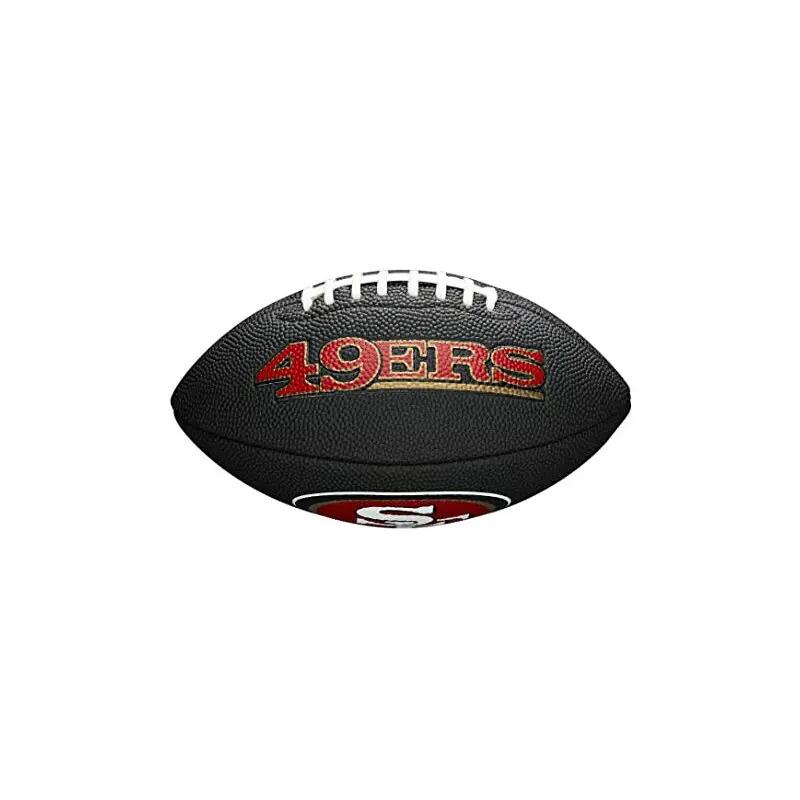 Mini Ballon de Football Américain Wilson NFL team logo San Francisco 49ers Noir 2/3