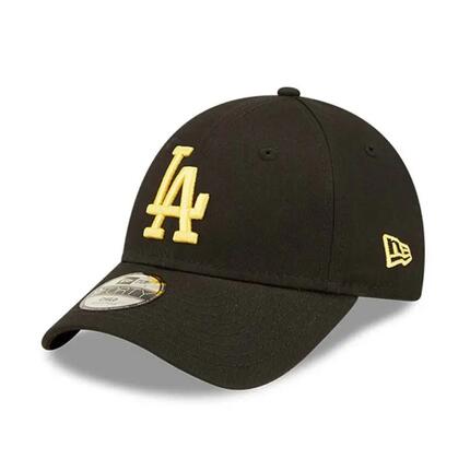 Casquette MLB Los Angeles Dodgers New Era League Essential 9Forty noir or pour E