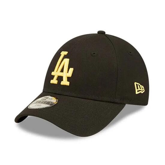 Casquette MLB Los Angeles Dodgers New Era League Essential 9Forty noir or pour E