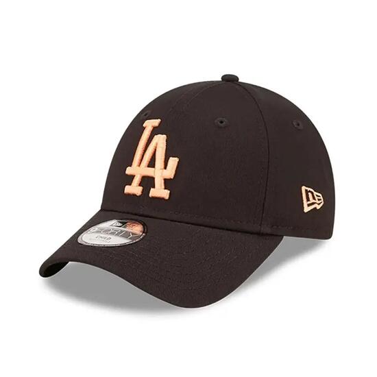 Casquette MLB Los Angeles Dodgers New Era League Essential 9Forty noir orange po