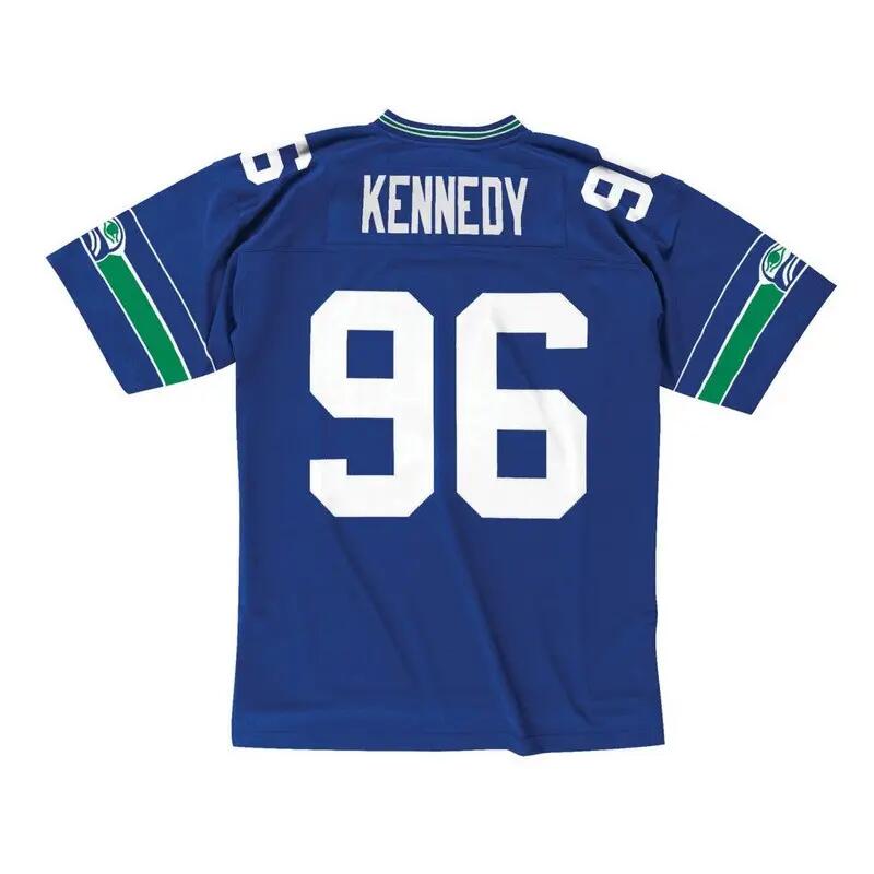 Maillot NFL Cortez Kennedy Seattle Seahawks 1993 Mitchell & Ness Legacy Retro Bl 2/2
