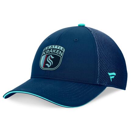 Casquette NHL Seattle Kraken Fanatics Authentic Pro Draft 2024 Trucker Bleu mari