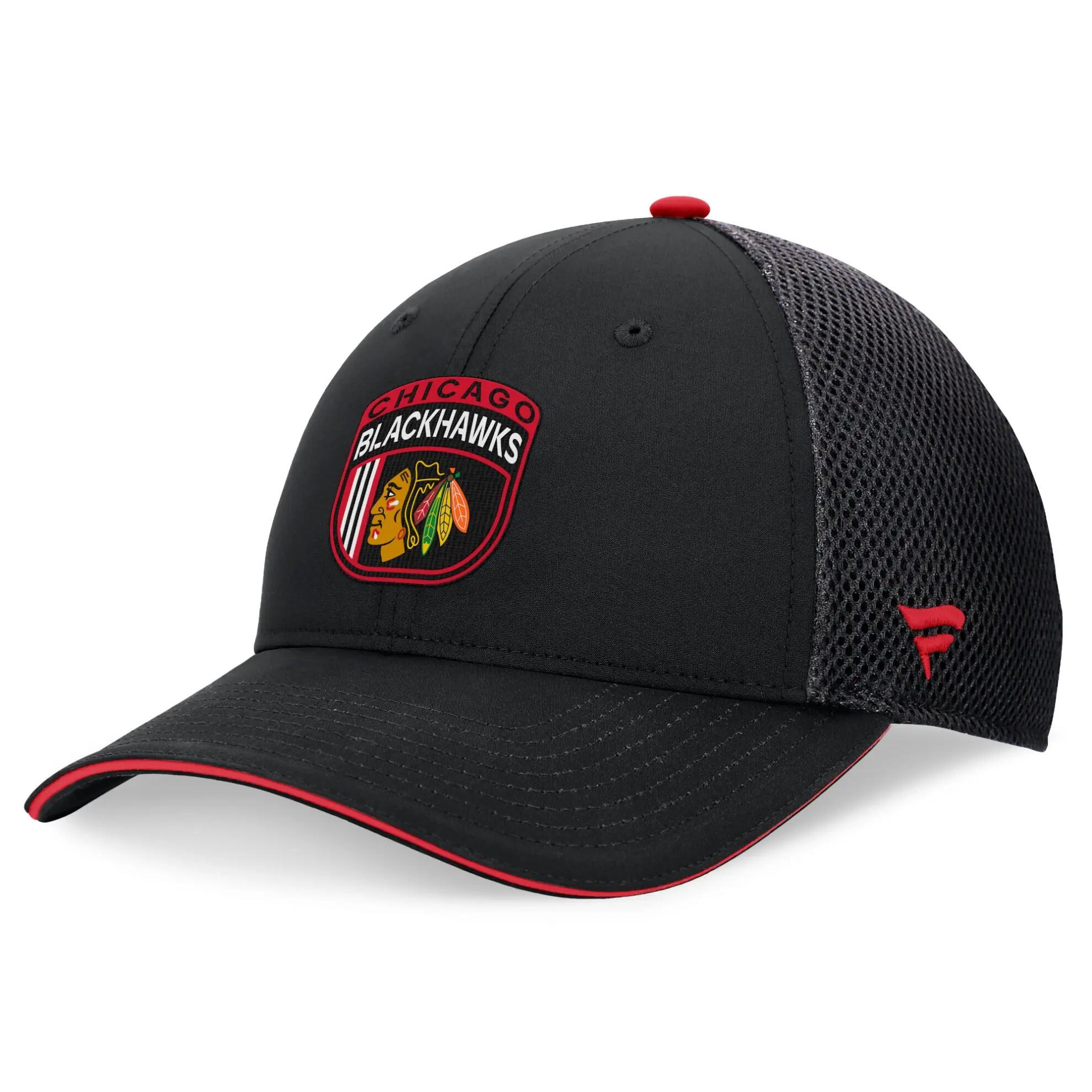 Casquette NHL Chicago Blackhawks Fanatics Authentic Pro Draft 2024 Trucker Noir 1/3