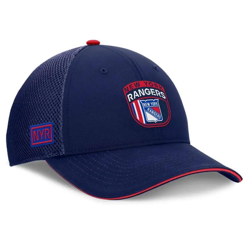 Casquette NHL New York Rangers Fanatics Authentic Pro Draft 2024 Trucker Bleu ma 2/3
