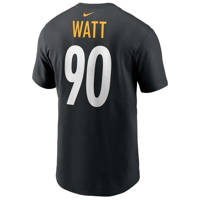 T-shirt NFL T.J. Watt Pittsburgh Steelers Nike player Noir 2/5