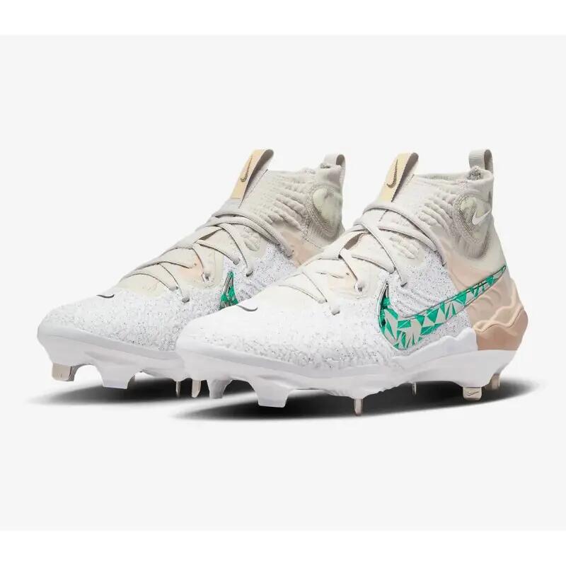 Crampons de Baseball métal Nike Alpha Huarache NXT Blanc 2/3