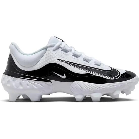 Crampons de Baseball moulés Nike Alpha Huarache 4 Elite Low MCS Blanc