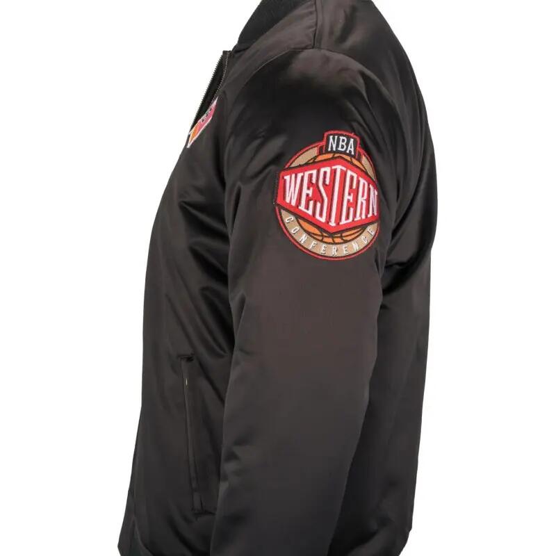 Blouson NBA San Antonio Spurs Mitchell & Ness Flight Satin noir 4/5